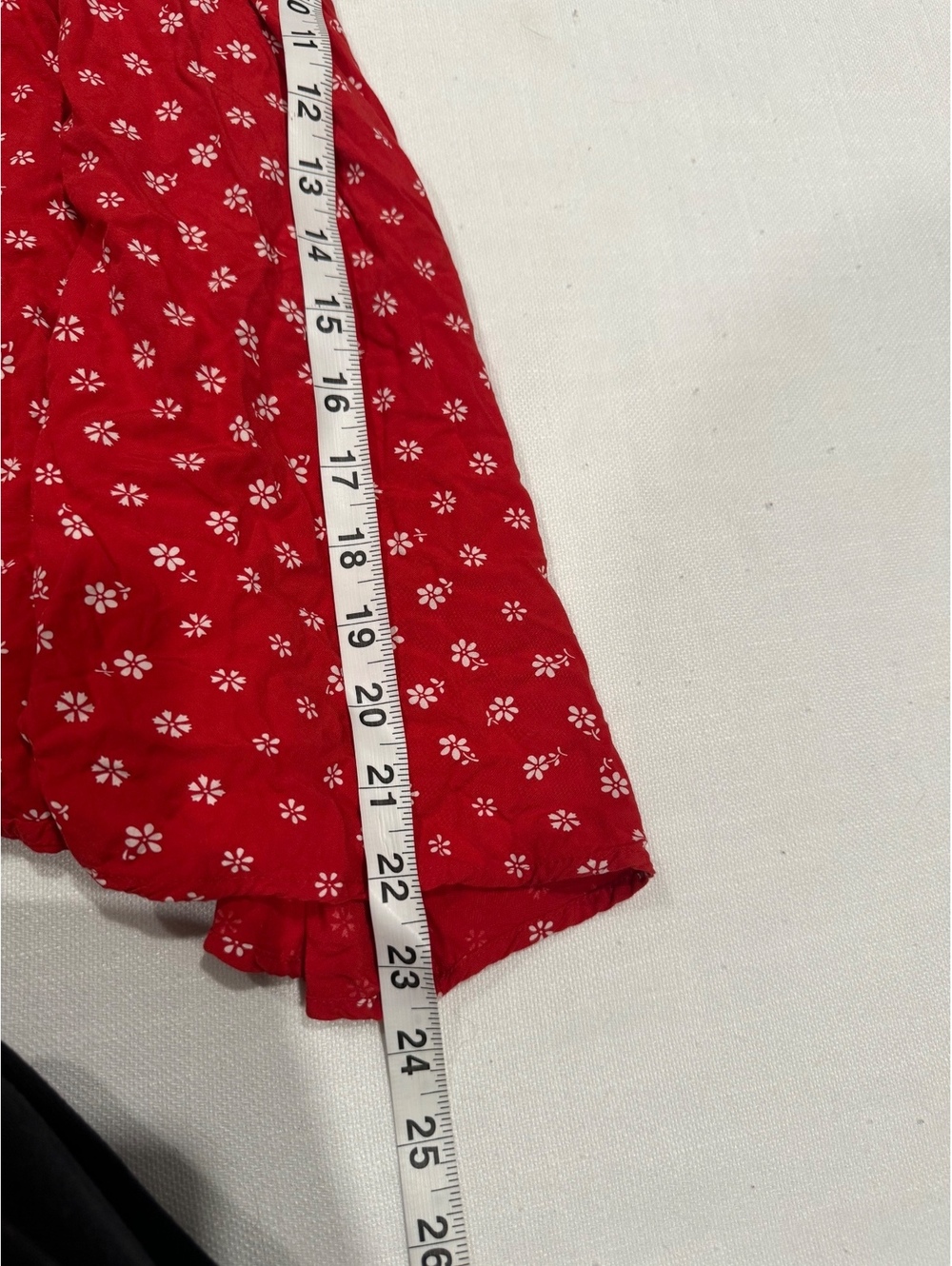 Madewell Sophia Red Bandana Floral Smocked Puff Sleeve Mini Dress Size Medium - Picture 9 of 9